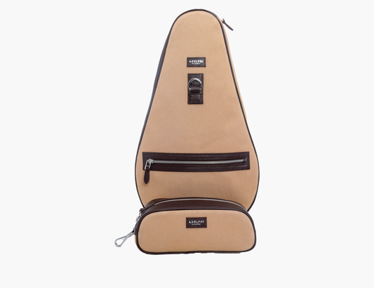 Canvas Racquet Sling Bag & Ball Pouch