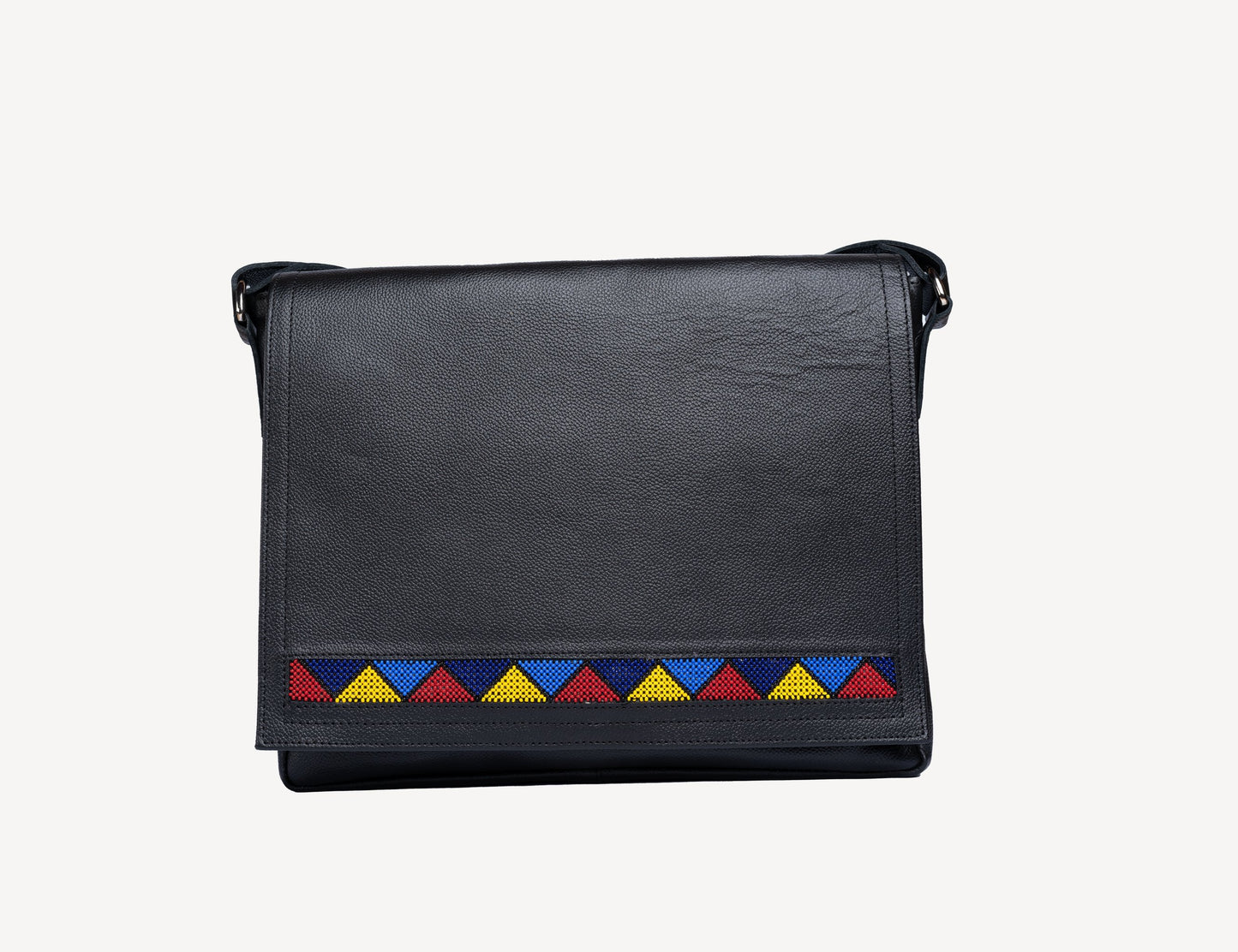 Camel 3008 Beaded | Leather Messenger Bag | Adelphi