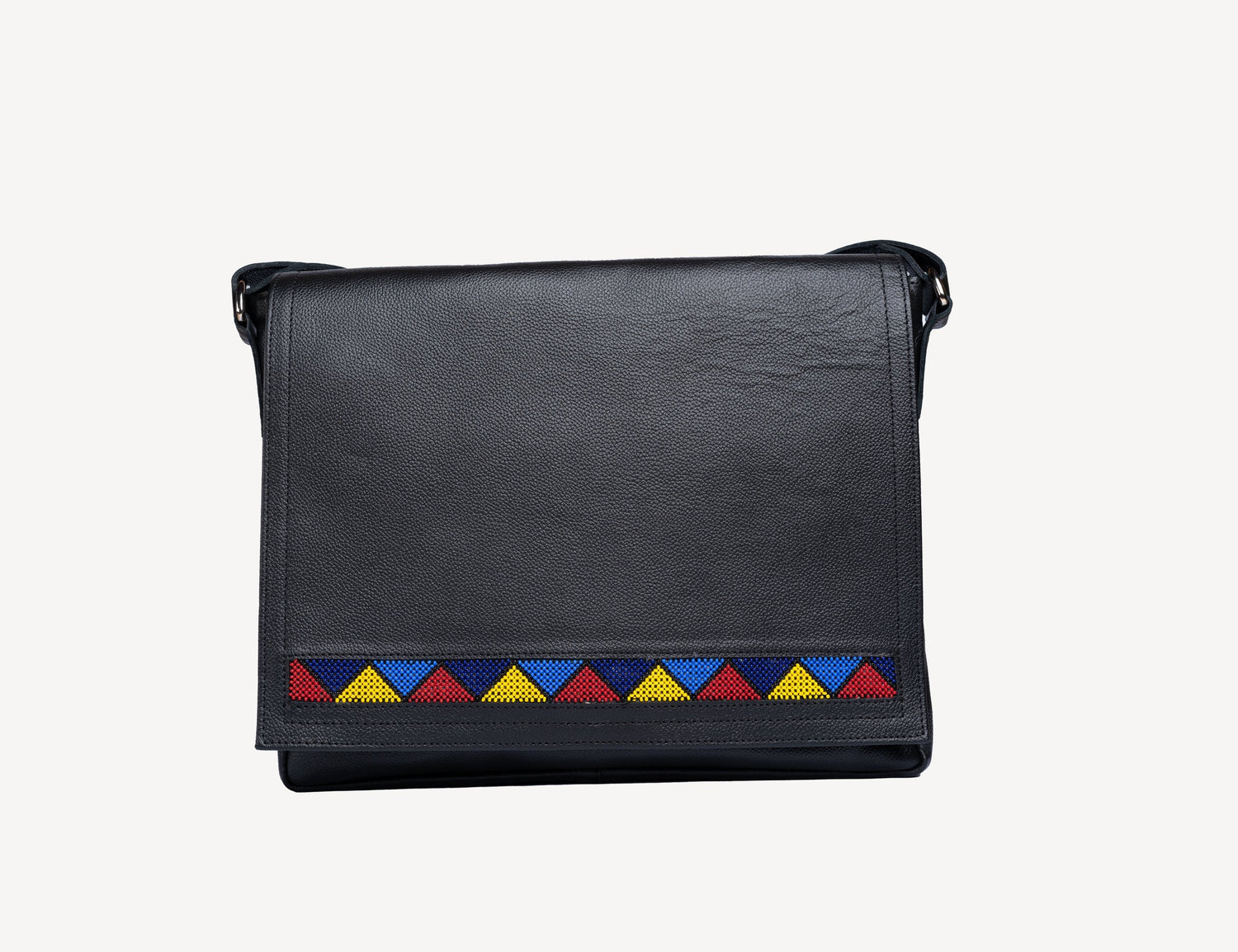 Camel 3008 Beaded | Leather Messenger Bag | Adelphi