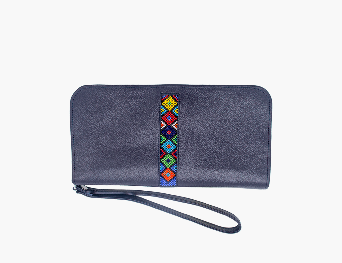 Travel Wallet With Zip Beaded