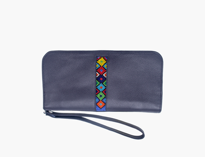 Travel Wallet With Zip Beaded