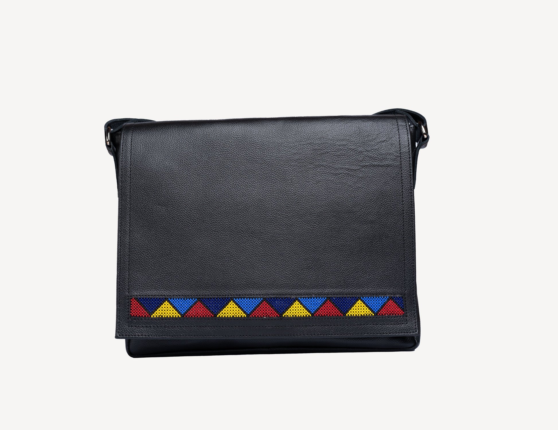 Camel 3008 Beaded | Leather Messenger Bag | Adelphi